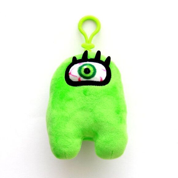 Toikido Among Us Plush Hanger Bag Clip Keychain Green 5" - Picture 1 of 5